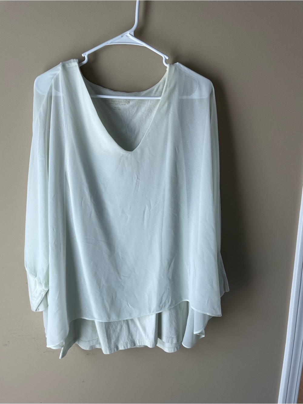 Soft Surroundings Cream Layered V-Neck Tunic